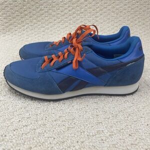 Reebok Royal Classic Jogger Womens 8.5 Blue Orange Athletic Retro Shoes